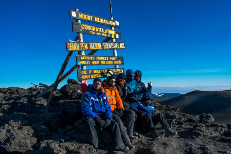 Special Events Group summit photo from Mt. Kilimanjaro trip.
