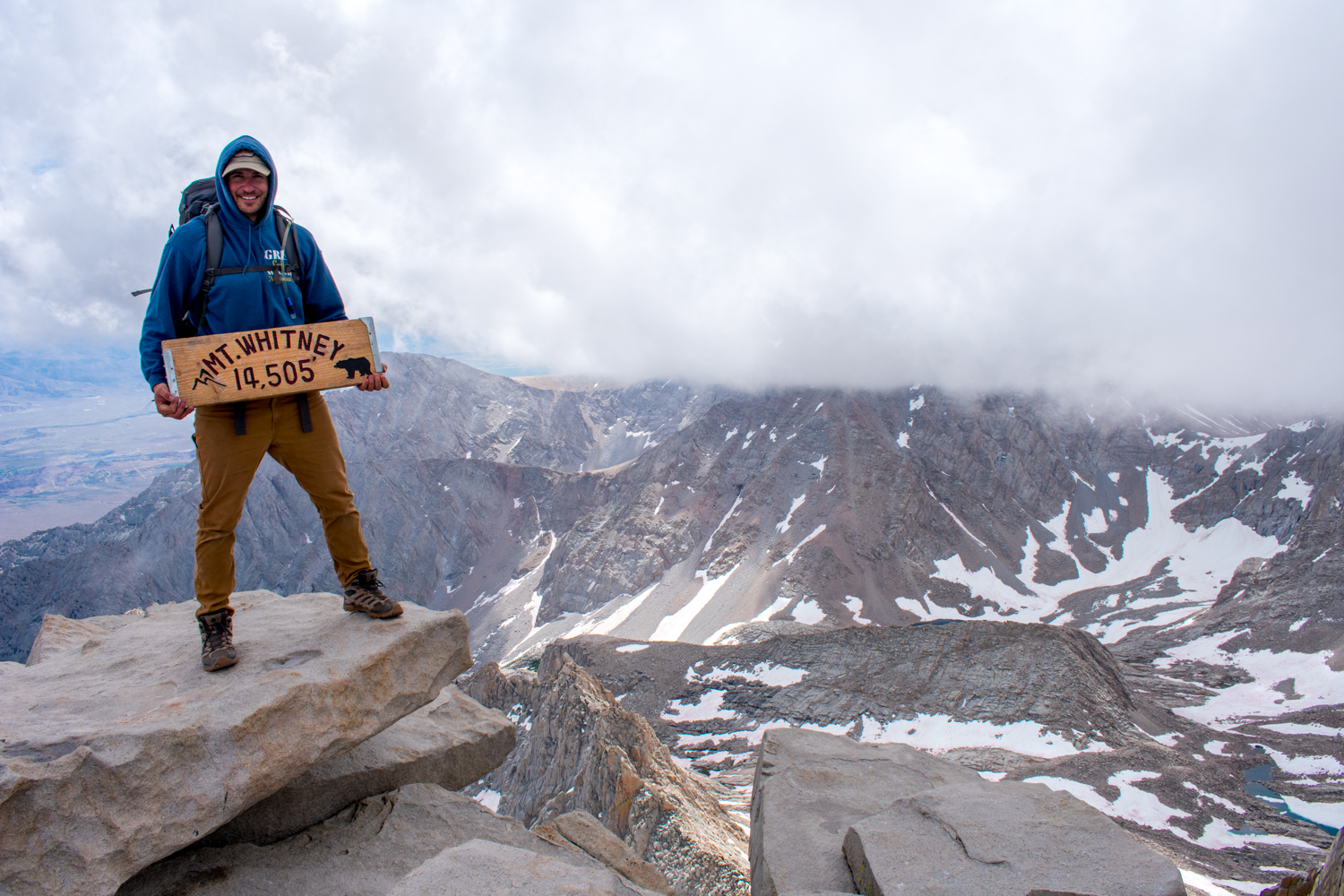 Picture at the summit of Mt. Whitney during a winter trip.